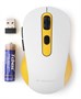 Мышь беспров. Gembird MUSW-221-Y, бело-жёлтая, 5кн., 1600dpi 37177 - фото 18253