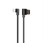 Кабель USB A --> Lightning 8pin (m) 1.2м для Apple, hoco U37, угловой чёрный 37089 - фото 18465