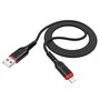 Кабель USB A --> Lightning 8pin (m) 1.0м для Apple, hoco X59, чёрный 37380 - фото 19209