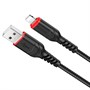 Кабель USB A --> Lightning 8pin (m) 1.0м для Apple, hoco X59, чёрный 37380 - фото 19210
