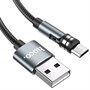 Кабель USB A --> Micro USB 5P (B) 1.0м hoco U94, магнитный разъём, чёрный 37385 - фото 19215