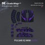 Противоскользящие наклейки на мышь X-raypad Cicada Wings V2 для Pulsar X2 mini, чёрно-фиолетовые 37813 - фото 19881