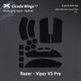 Противоскользящие наклейки на мышь X-raypad Cicada Wings V2 для Razer Viper V3 Pro, чёрные 38070 - фото 19973