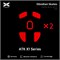 Ножки для мыши (глайды) X-raypad Obsidian Control для ATK Blazing Sky X1, комплект из 2-х наборов 38460 - фото 20509